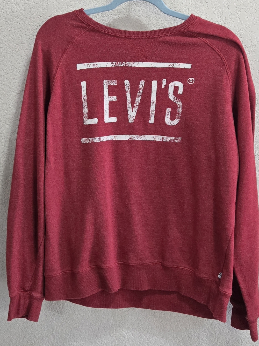 Levi's Red Crewneck Sweatshirt with White Logo
